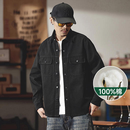【Q】【新款DQ】大依优型大码牛仔外套新款牛仔衣青年百搭上衣潮款加肥加大胖子 商品图0