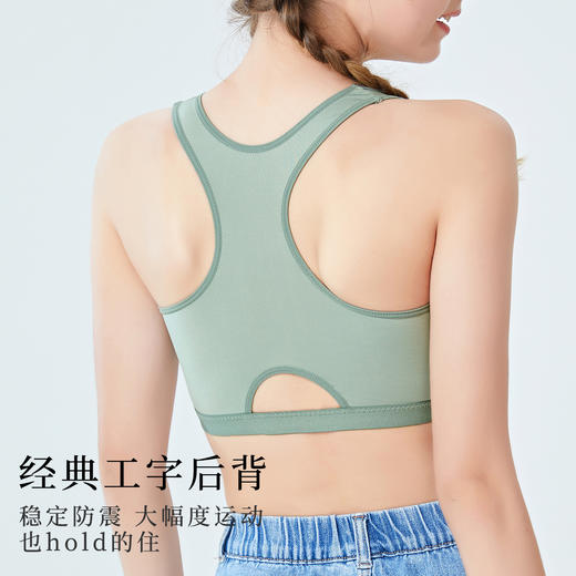 12-14岁运动防震少女内衣轻薄速干运动背心工字少女背心2件装 商品图2