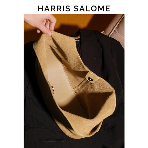 HARRIS SALOME牛皮松弛感大容量单肩包通勤柔软 商品图11