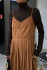 L.Fleuri 棕色绒面吊带连衣裙 15108 商品缩略图2