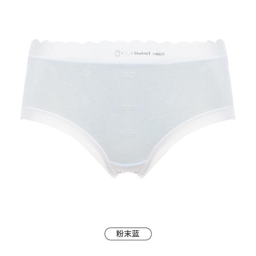 都市丽人基础系列舒肤棉内裤女棉提花纯棉女士内裤中腰平角内裤LK45D7 商品图9