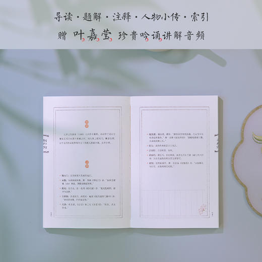 《一蓑烟雨任平生：苏轼词》全3册 全本全注全解， 赠送： ● 《潇湘竹石图》特别书签 ● 苏轼书法真迹《赤壁赋》全彩拉页图 ● 全书配套叶嘉莹吟诵音频 商品图4