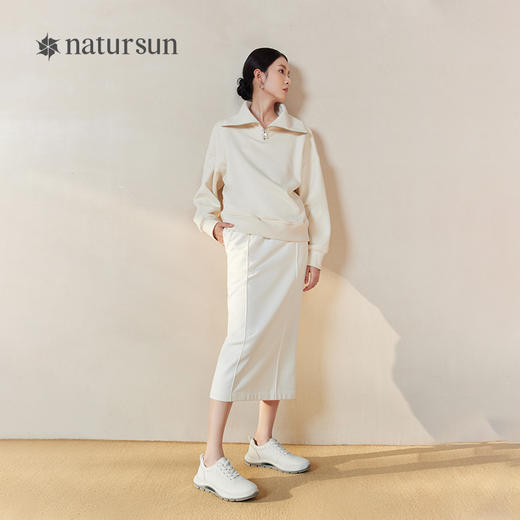 natursun运动鞋女秋季减震厚底增高阿甘鞋休闲轻便德训鞋N24124134 商品图1