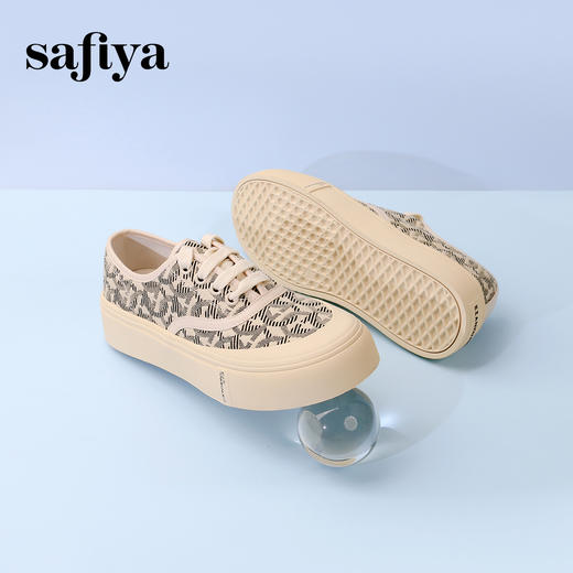 超值精选 |Safiya/索菲娅2024小众低帮豹纹印花轻便懒人帆布鞋SF33912370 商品图2