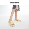 [断码]lost in echo2024春季新品设计师品牌扭转褶皱露趾切面厚底拖鞋 商品缩略图4