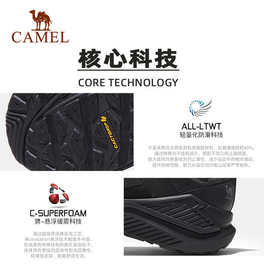 【明星同款】骆驼慢跑鞋男士2025春季新款全地形抓地耐磨缓震休闲运动鞋男女 K14B097038_K24B097039 商品图2