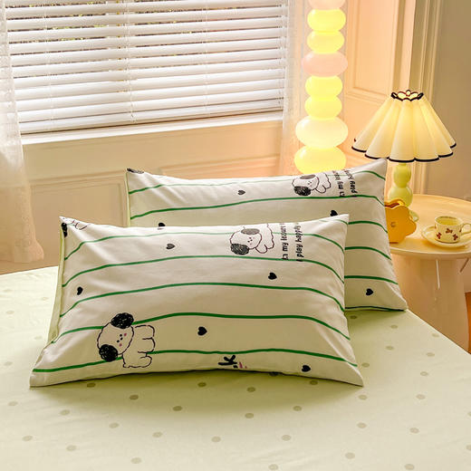 利路米家纺24年新款全棉印花四件套线条小狗 商品图5