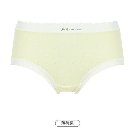 都市丽人基础系列舒肤棉内裤女棉提花纯棉女士内裤中腰平角内裤LK45D7 商品图10