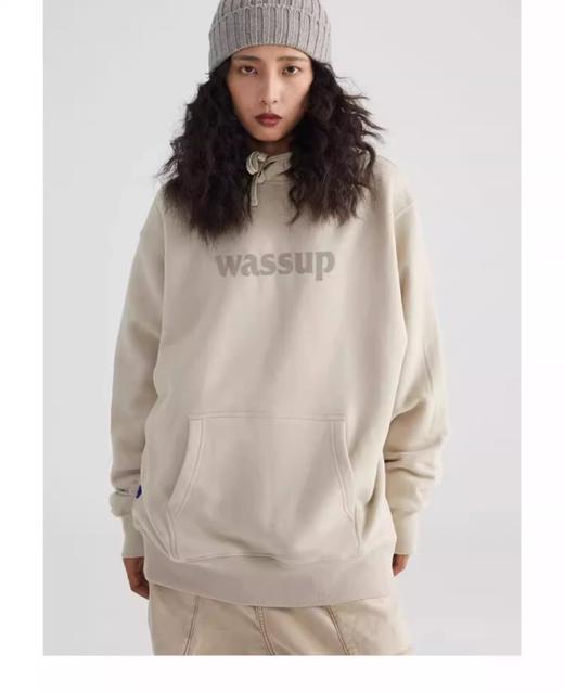 Wassup基础LOGO发泡印花连帽卫衣 商品图4