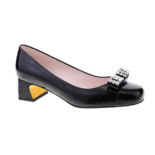 sheme蝶雨彩虹系列进口袋鼠皮蝴蝶结水晶点缀优雅时尚女士单鞋可定制 商品图10