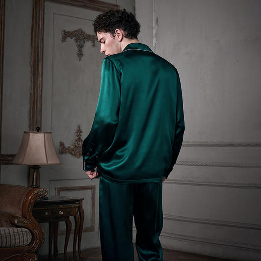 Soloseta22姆米重磅真丝套装男士桑蚕丝睡衣2025秋冬情人节礼物 商品图4