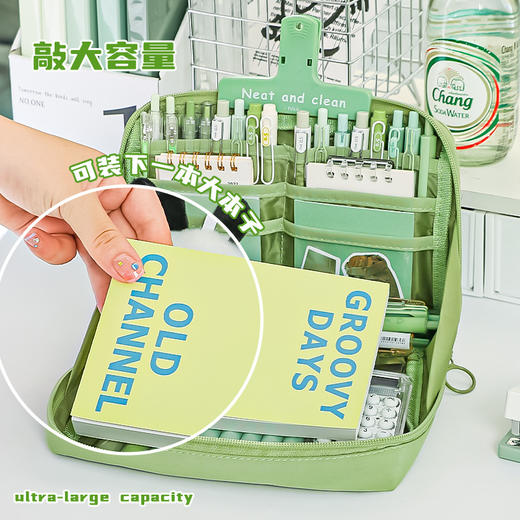 【超火！高颜值大容量分区笔袋】12层熊猫大容量笔袋女孩款小学生初中男孩女生高颜值文具铅笔盒 商品图2