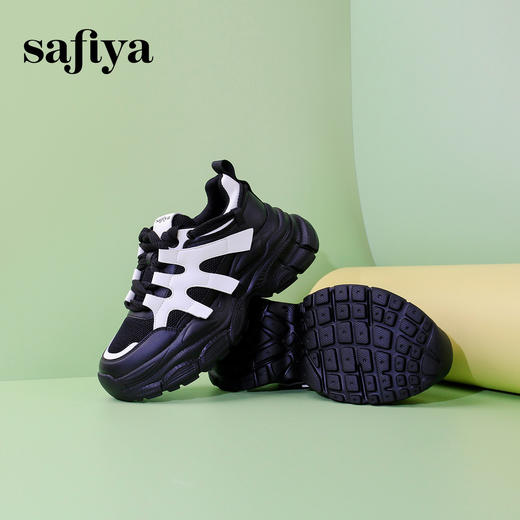 超值精选|Safiya/索菲娅2024百搭舒适系带网面增高老爹鞋 SF33912262 商品图5