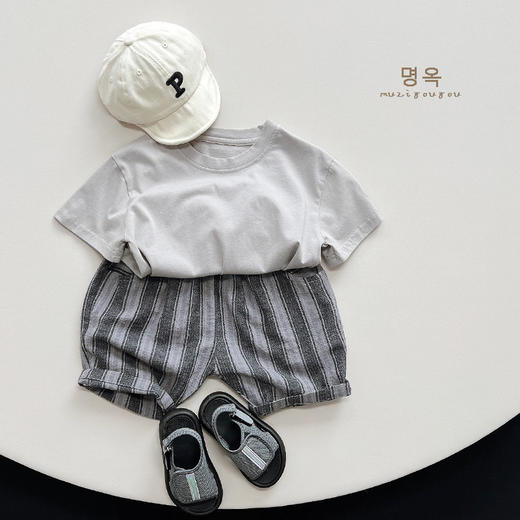 超值两件装【潮童必备！百搭黑白灰】儿童短袖T恤夏季男女童百搭韩版休闲宽松上衣宝宝童装 商品图2