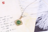 和田碧玉18K金镶嵌吊坠 商品缩略图2