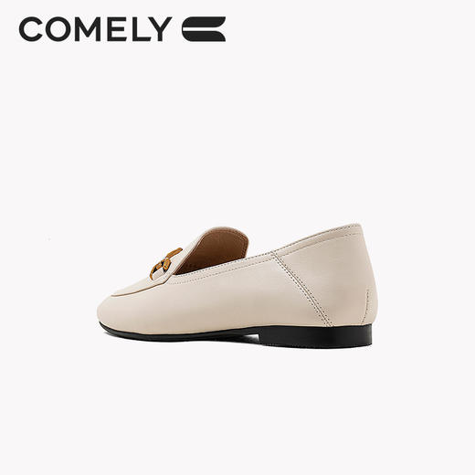 康莉KYQ2K013乐福鞋女舒适软皮通勤一脚蹬平底小皮鞋 商品图3