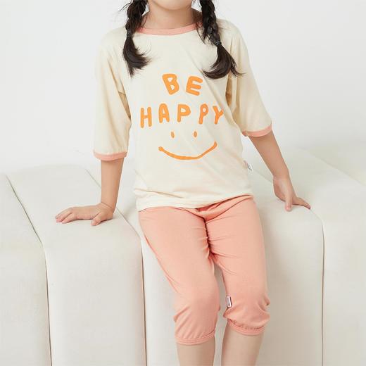 【限量抢，莫代尔升级款更舒适】2024儿童雅赛尔家居服，夏季薄款男童女宝雅赛尔七分袖套装宝宝休闲A类空调服 商品图1