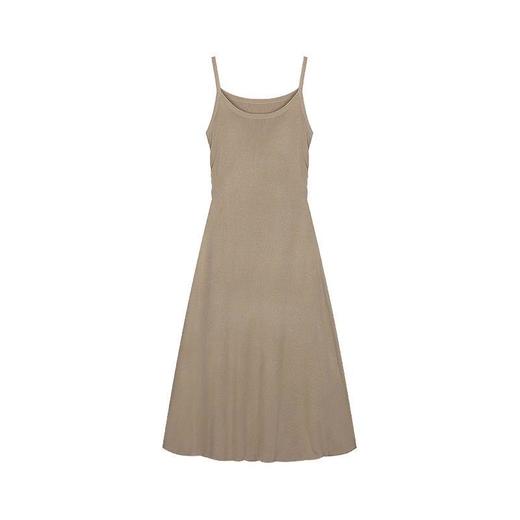 春秋夏【设计感小众 褶皱吊带连衣裙女】气质收腰显瘦 A字针织长裙子女 商品图4