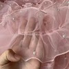 【热卖】芭蕾风花束欧根纱加密褶皱/素边珍珠款/1米/包 商品缩略图4