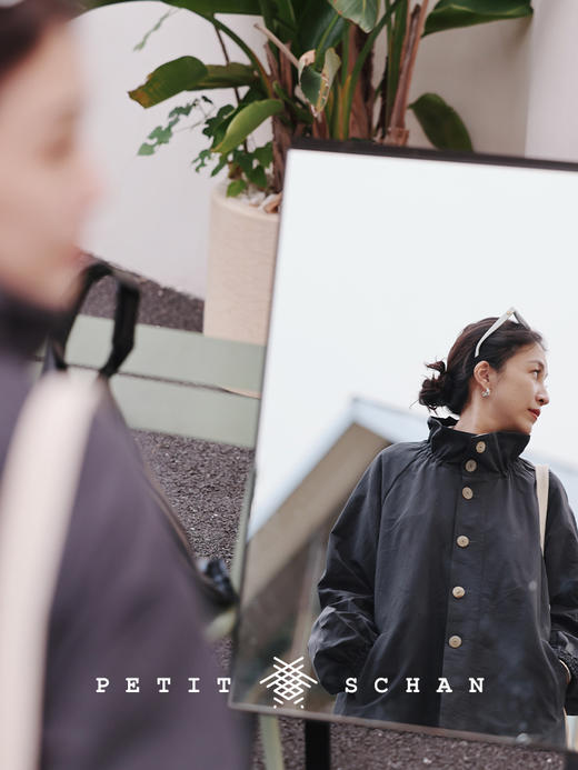 PETIT SCHAN小闪 CLO#348 souffle 舒芙蕾 高支高密进口经典风衣面料花苞领秋冬廓形外套风衣 商品图2