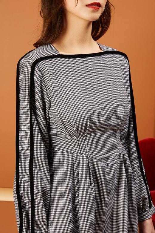Le Malene 经典黑白格纹连衣裙 10942 商品图3