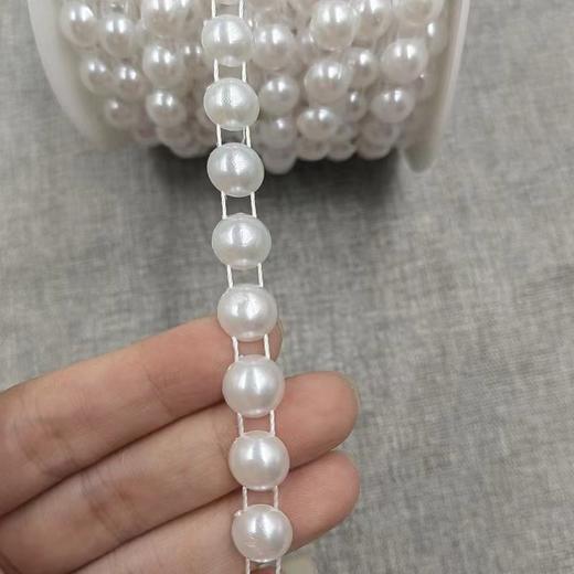 【珍珠饰品】8cm半圆珍珠链白色（15米/卷） 商品图1