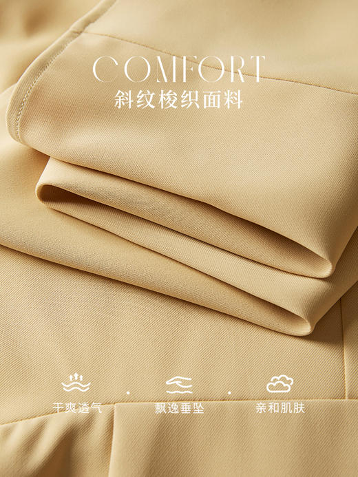 【专属特价】熙世界法式撞色翻领连衣裙女2025年秋季新款气质显瘦过膝衬衫裙子 商品图3