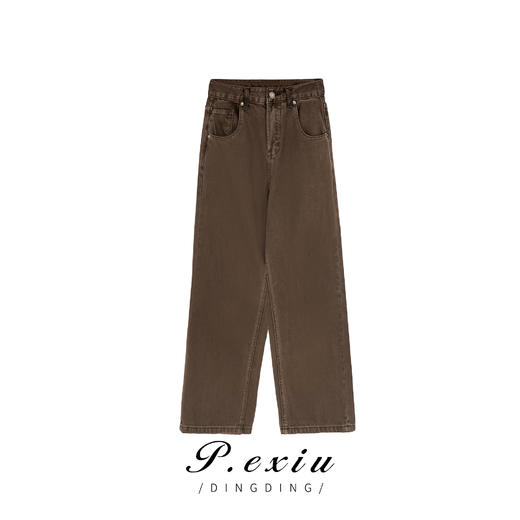 04-4潘依绣丁丁宠粉秋冬新款复古水洗宽松百搭休闲牛仔裤 K9116 商品图0