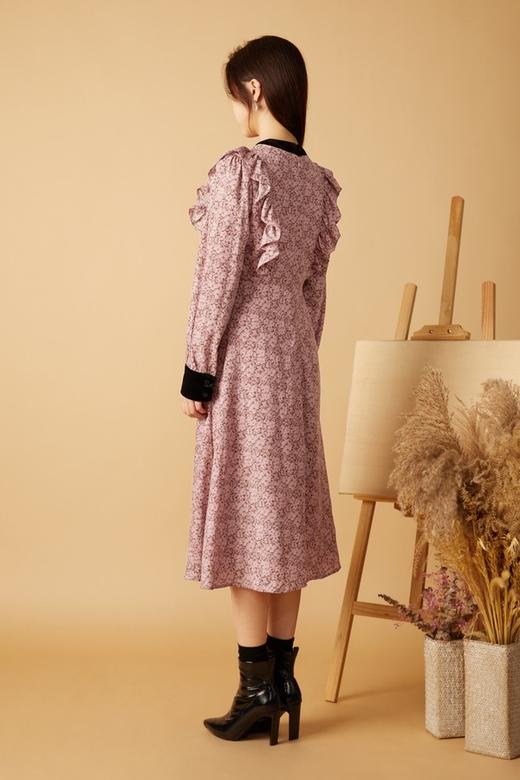 ANSUABEL 复古碎花荷叶边连衣裙 10477 商品图2