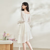 西遇浅杏色氛围感气质裙子女新款荷叶边设计超好看连衣裙D0540617 商品缩略图4