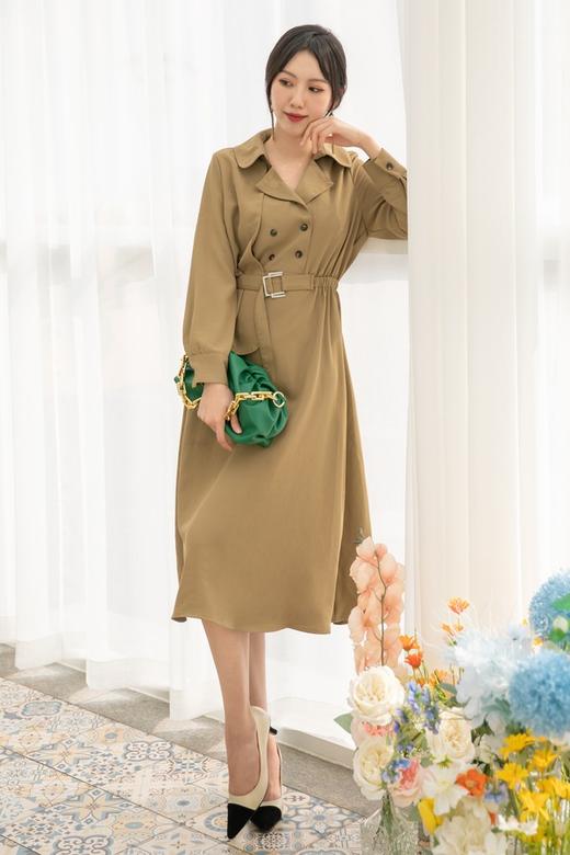Le Malene 优雅感风衣式连衣裙 14536 商品图1