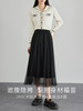 【专属特价】熙世界法式复古网纱半身裙女2025秋装新款高腰显瘦仙气纱裙a字裙 商品缩略图2