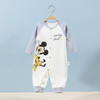 迪士尼2024春季纯棉前开连体衣男女宝宝哈衣时尚撞色爬爬服舒适抱衣JD1DL001 商品缩略图5