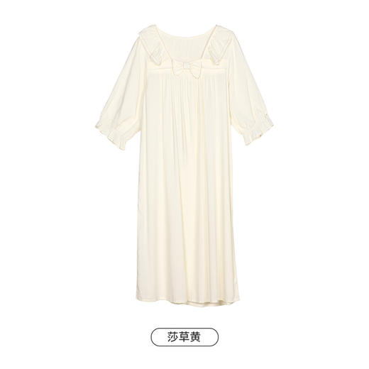 都市丽人生活家居春夏睡衣女RC梭织提条家居服薄款短袖裙女士梭织棉睡裙LH46A2 商品图8