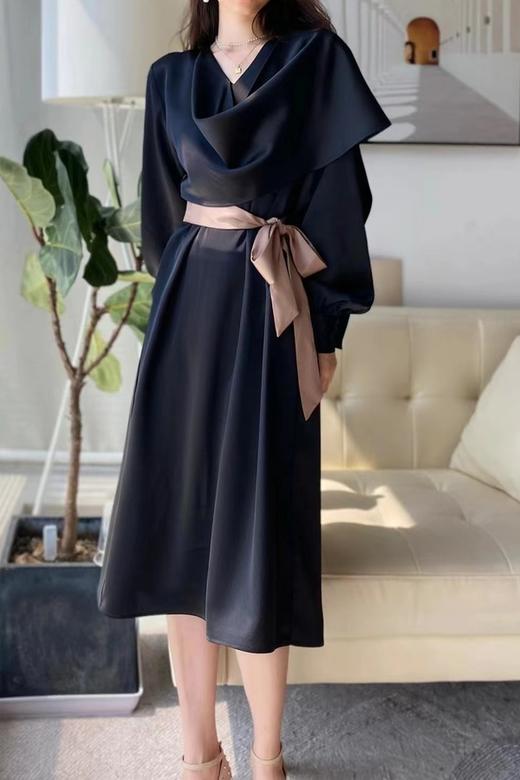 Le Malene 百变三种穿法经典黑优雅连衣裙 17390 商品图5
