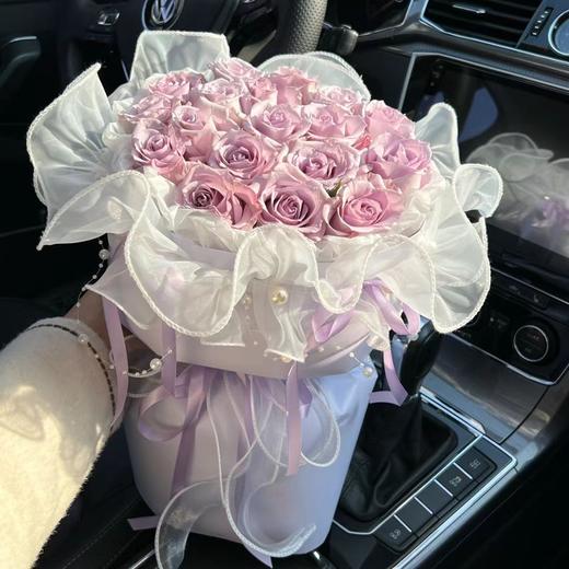 【热卖】芭蕾风花束欧根纱加密褶皱/素边珍珠款/1米/包 商品图6