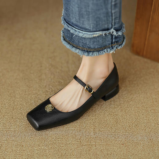 【预售5天】春季新款，两色浅口低跟真皮单鞋KC-310 商品图8