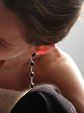 ABOAB｜ONYX STRING Earrings [耳环 金 / 银 ]【SCULPTING】