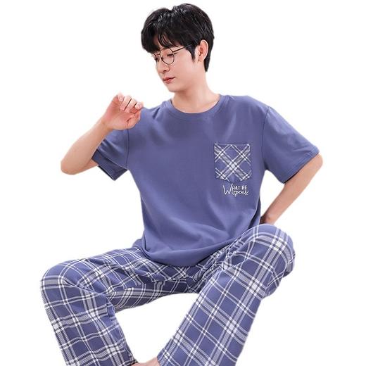 【限时秒杀69元/套】2024新款男士睡衣短袖长裤套装  可外穿休闲家居服套装 商品图4