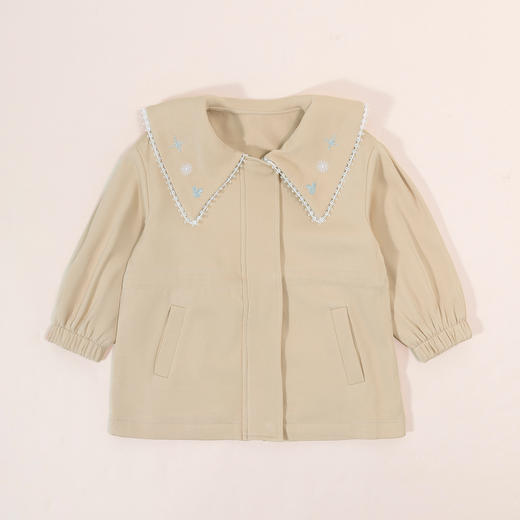 【商城同款】迪士尼2024春季新款女童风衣中小童户外防风外套时尚翻领风衣上衣231DS0878 商品图3