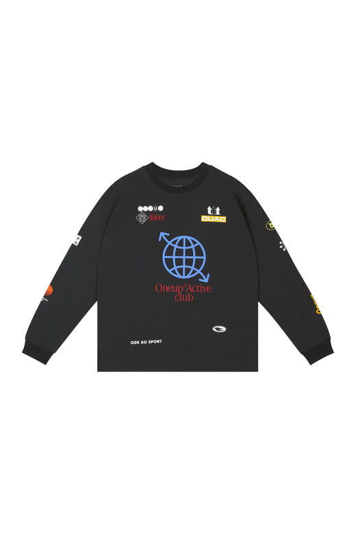 oneup凉感彩色印花长袖T恤 商品图4