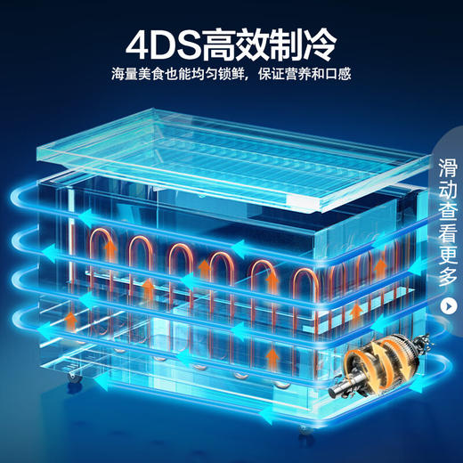 容声（Ronshen） 210升 双温冷柜 大容量冰柜 家用商用 冷藏冷冻  一级能效 独立双温 卧式厨房冰箱BCD-210MSA 商品图4