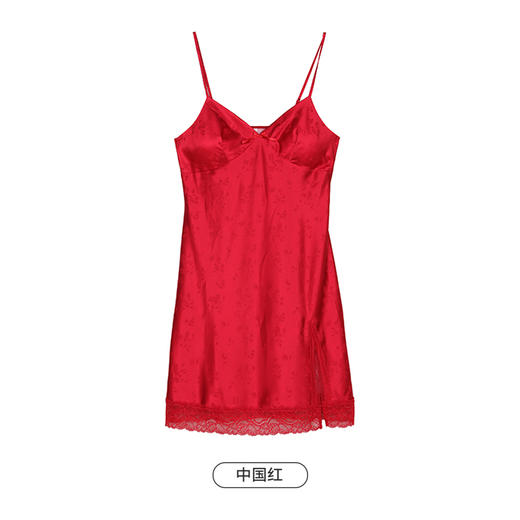 都市丽人好睡好眠春夏睡衣女冰雪丝提花家居服薄款吊带裙女士丝质睡裙LH46A6 商品图6