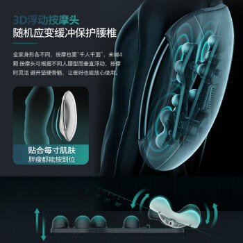 飞利浦（PHILIPS）腰部按摩器 腰背按摩仪多功能腰椎揉捏热敷腰肌劳损按摩靠垫靠枕 5101B灰 生日礼物母亲节礼物 商品图1