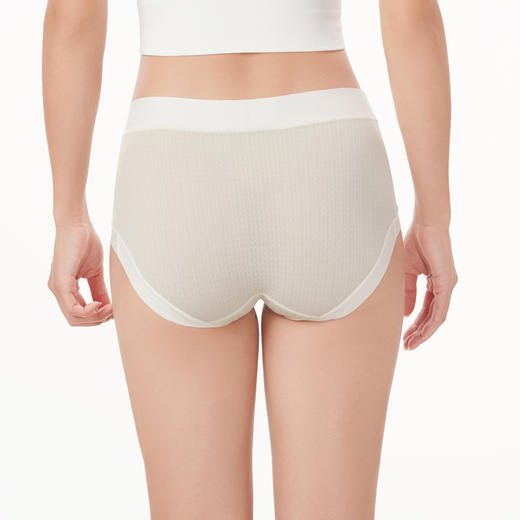都市丽人健康系列宽版包覆内裤女锦提花女士内裤中腰平角内裤LK45C3 商品图3