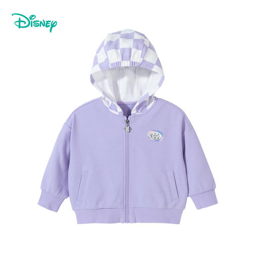 【商城同款】迪士尼2024春季女童外套连帽防风保暖开衫卫衣中小童棉弹舒适上衣231DS0888 商品图5