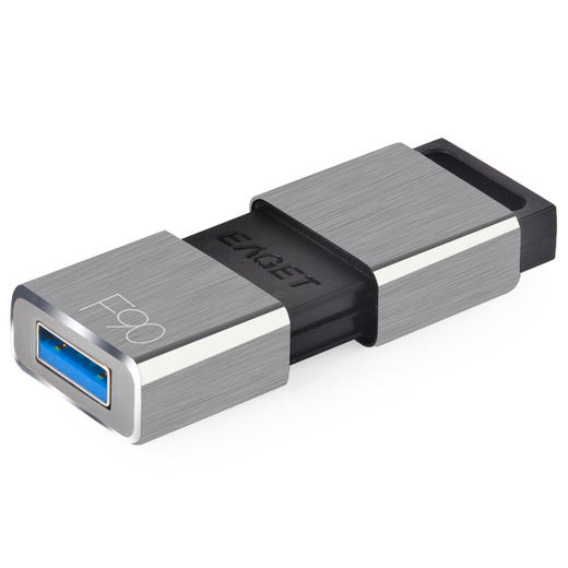忆捷 F90 U盘 USB3.0高速金属推拉式车载商务优盘 防尘 防水 防震 128GB 商品图0