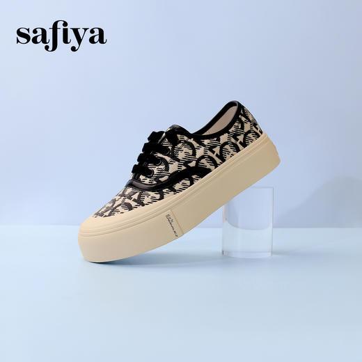超值精选 |Safiya/索菲娅2024小众低帮豹纹印花轻便懒人帆布鞋SF33912370 商品图4