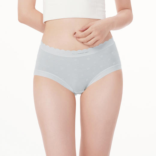 都市丽人基础系列舒肤棉内裤女棉提花纯棉女士内裤中腰平角内裤LK45D7 商品图1