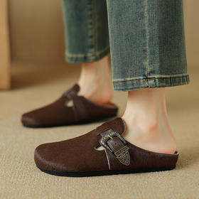 【预售5天】时尚爆款，勃肯全马皮毛拖鞋NJMK&K858